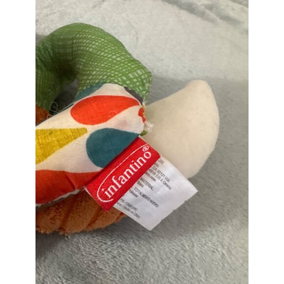 Infantino Fox Spiral Activity Plush Car Seat Orange Rattle Teether 2018 Go GaGa! - Picture 4 of 5